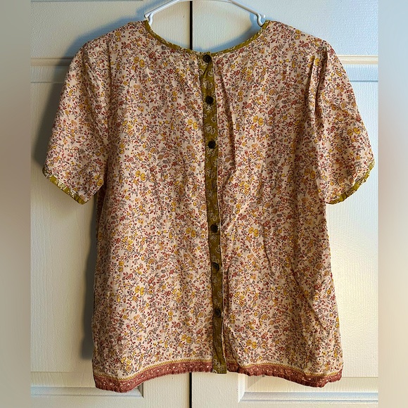 Madewell Button-Back Pocket Top in Jaipur Floral - Picture 4 of 5